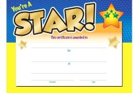 Gold Star Certificate Template – Jovemaprendizclub with Star Certificate Templates Free