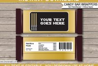 Gold Star Wars Party Hershey Candy Bar Wrappers  Hershey Labels in Hershey Labels Template