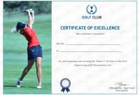 Golf Excellence Certificate Design Template In Psd Word with regard to Golf Certificate Templates For Word
