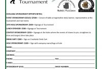 Golf Tournament Sponsorship for Golf Tournament Sponsorship Agreement Template