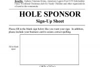 Golf Tournament Sponsorship Form for Golf Tournament Sponsorship Agreement Template