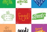 Good Luck Hand Lettering Greeting Backgrounds Good Luck Lettering with regard to Good Luck Banner Template
