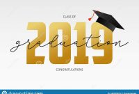 Graduating Card Template Class Of   Banner With Gold Numbers within Graduation Banner Template