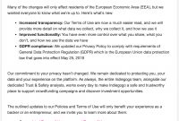 Great Examples Of Updated Privacy Statement Emails  Campaign Monitor within Customer Data Privacy Policy Template