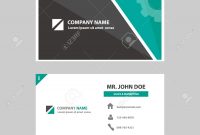 Green And Black Multipurpose Business Profile Card Template Flat for Advertising Card Template