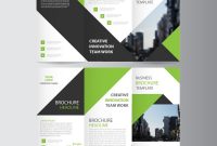 Green Business Trifold Leaflet Brochure Template Vector Image in Free Tri Fold Business Brochure Templates