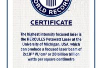 Guinness World Record Certificate Template Professional  Mandegar within Guinness World Record Certificate Template