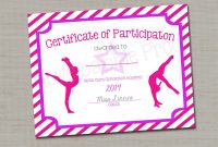 Gymnastics Award Certificate Dance Award Printable Digital  Etsy in Gymnastics Certificate Template