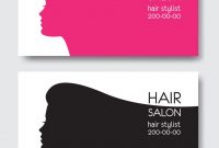 Hair Salon Business Card Templates With Beautiful Vector Image regarding Hairdresser Business Card Templates Free