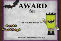 Halloween Award Templates  Plasticmouldings intended for Halloween Certificate Template