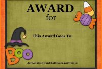 Halloween Award Templates  Plasticmouldings throughout Halloween Costume Certificate Template