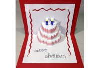 Happy Birthday Cake  Popup Card Tutorial  Free Cake Videos with regard to Happy Birthday Pop Up Card Free Template