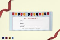 Happy Birthday Gift Certificate Design Template In Psd Word within Present Certificate Templates