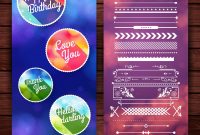 Happy Birthday Labels Template Royalty Free Vector Image pertaining to Birthday Labels Template Free