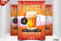 Happy Hour Promotion Flyer Psd Templatepsd Zone  Dribbble intended for Happy Hour Menu Template