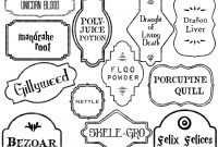 Harry Potter Potion Labels Printable  Paper Trail Design with regard to Harry Potter Potion Labels Templates