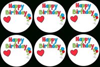 Hd Birthday Labels  Happy Birthday Sticker Template  Free with regard to Birthday Labels Template Free