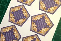 Honeyduke's Chocolate Frog Cards  Steps with Chocolate Frog Card Template