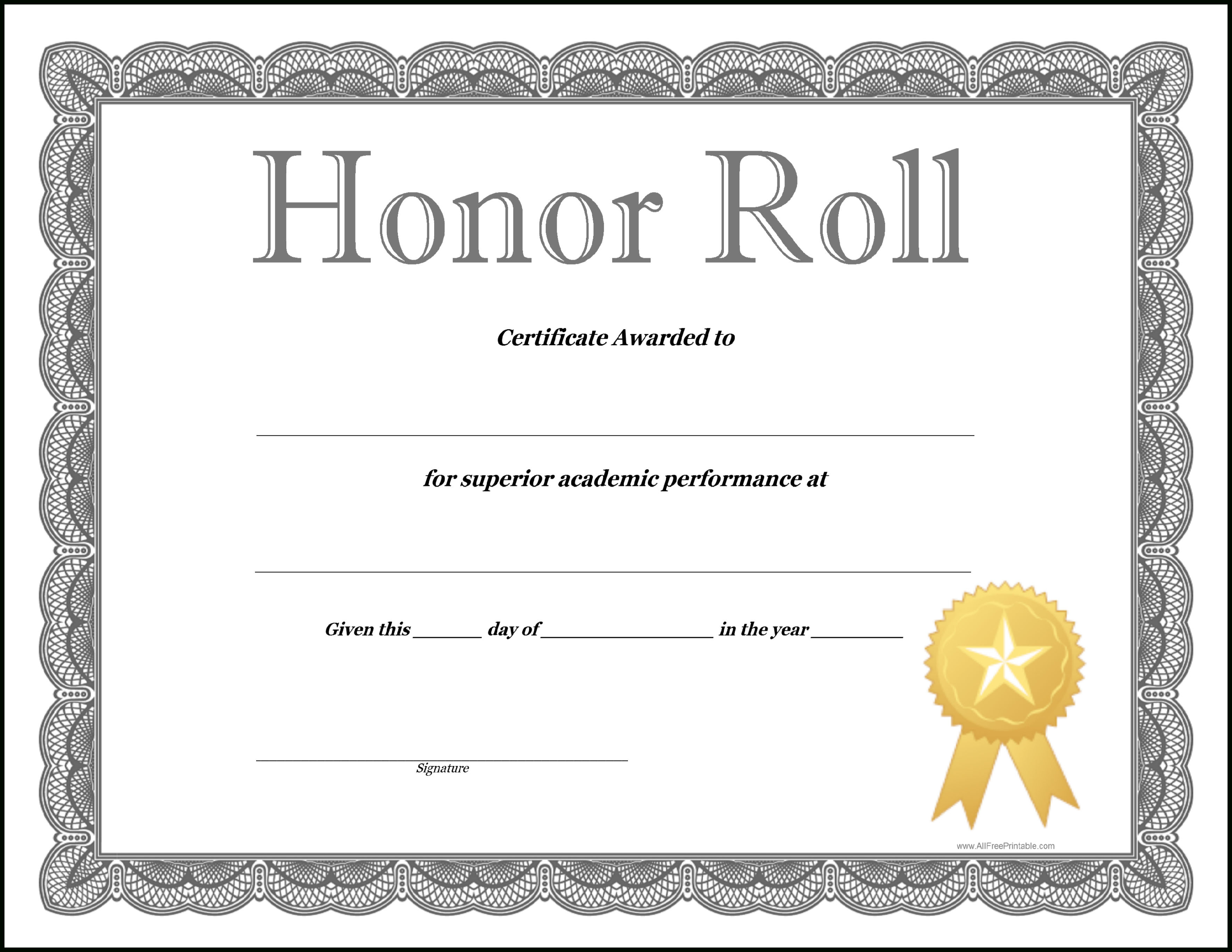 Honor Roll Certificate Template  How To Craft A Professional throughout Honor Roll Certificate Template