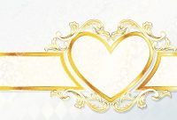 Horizontal Rococo Wedding Banner With Heart Emblem Stock Vector in Wedding Banner Design Templates