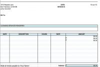 House Cleaning Invoice Template Free  Beholddance with House Cleaning Invoice Template Free