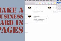 How To Create A Business Card In Pages For Mac   Youtube regarding Pages Business Card Template