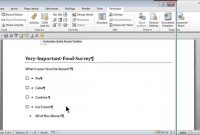 How To Create A Word Survey  Ms Word Skills  Youtube for Poll Template For Word