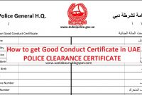 How To Get Good Conduct Certificate In Uae  Uae Labours with Good Conduct Certificate Template