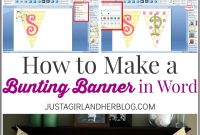 How To Make A Bunting Banner In Word With Clip Art Tips And Tricks in Banner Template Word 2010
