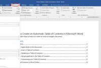 How To Make A Table Of Contents In Microsoft Word with Word 2013 Table Of Contents Template