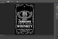 How To Make Jack Daniels Logo In Photoshop Quick  Easy  Youtube pertaining to Blank Jack Daniels Label Template