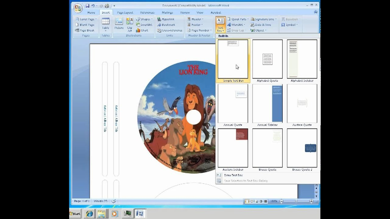 How To Make Labels For Cd Dvd Disc  Youtube intended for Microsoft Office Cd Label Template