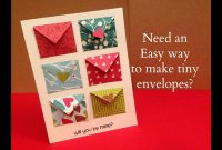 How To Make Tiny Envelope And A Card Tutorial  Youtube within Envelope Templates For Card Making
