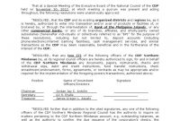 How To Write Notarized Board Resolution Sample Philippines intended for Corporate Secretary Certificate Template
