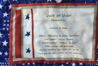I Created This Quilt Of Valor Label For My St Qov Quilt in Quilt Label Templates