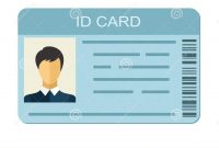 Id Card On White Background Business Identification Icon Stock for Personal Identification Card Template