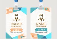 Id Card Template Plastic Badge within Conference Id Card Template