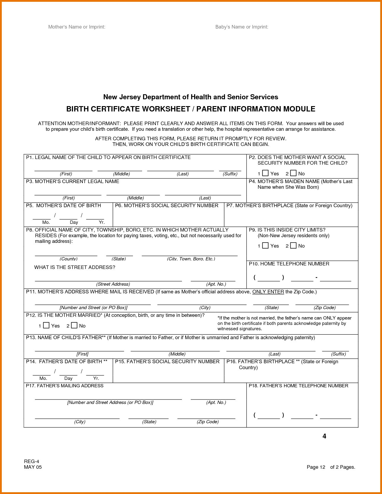 Ideas Collection For Official Blank Birth Certificate Template With within Official Birth Certificate Template