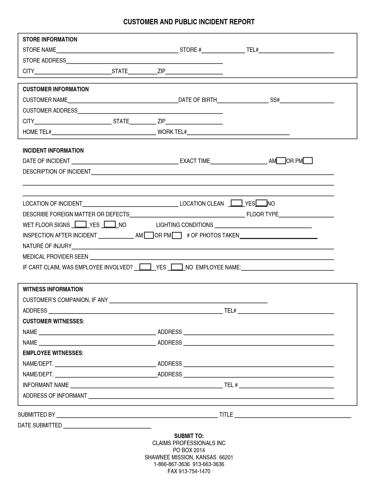 Images Of Customer Accident Report Template  Krydia pertaining to Customer Incident Report Form Template