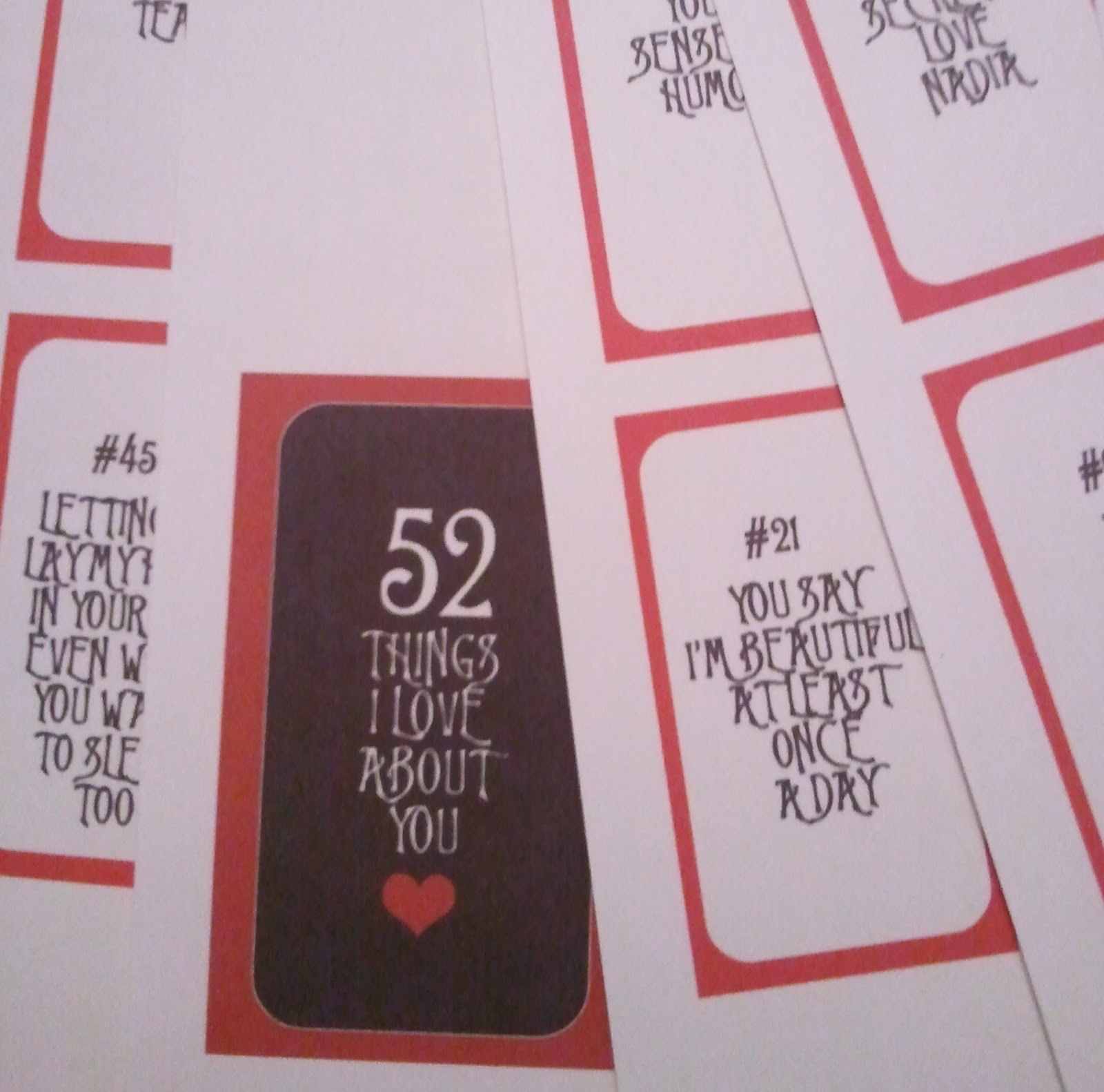 Images Of  Things Template  Vanscapital intended for 52 Things I Love About You Cards Template