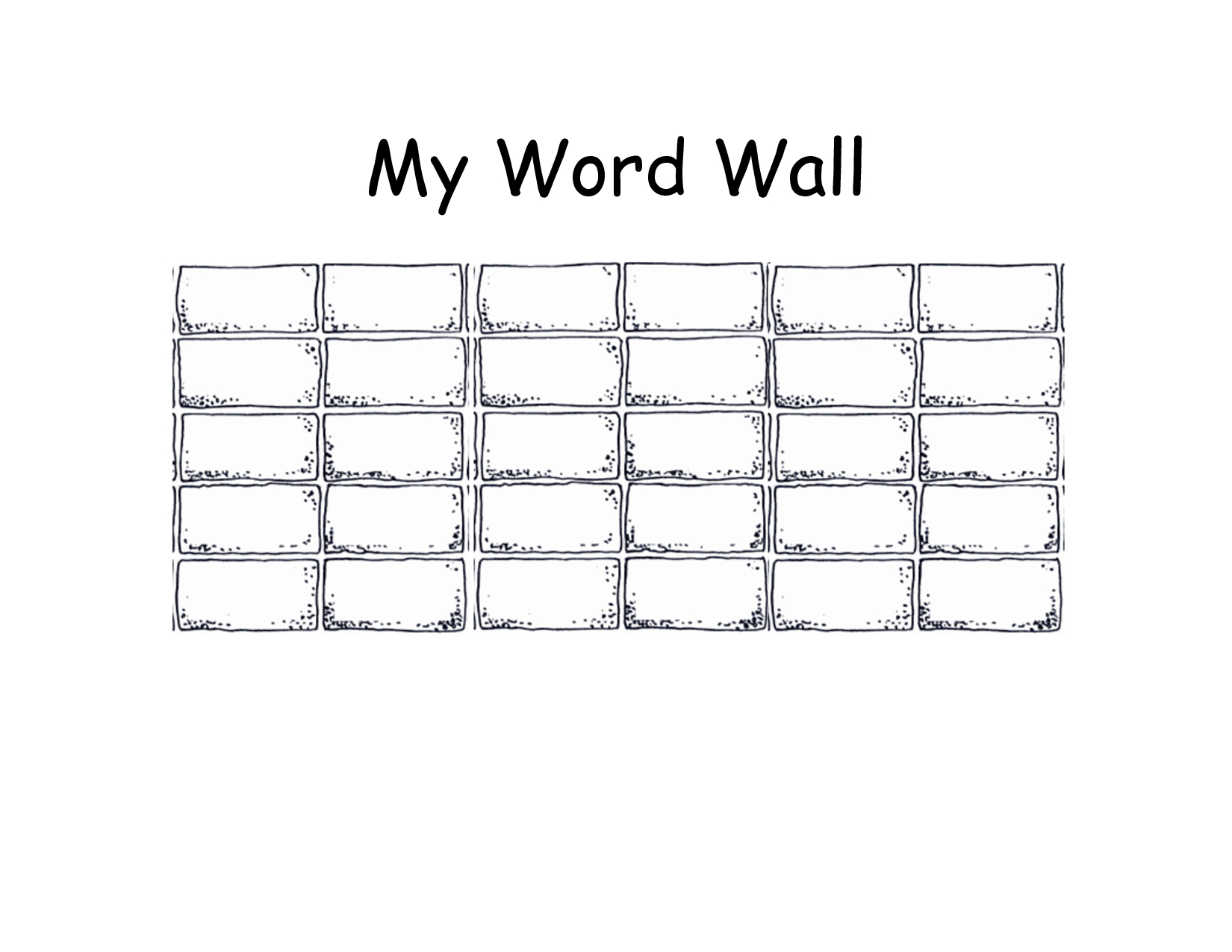 Images Of Wall Section Blank Template  Nategray regarding Blank Word Wall Template Free