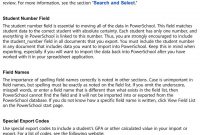 Import And Export User Guide Powerschool Student Information System for Powerschool Reports Templates