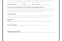 Incident Report Form Child Care  Child Accident Report regarding Incident Report Log Template