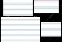 Index Cards Stock Vector Illustration Of Stationery Lined for 4X6 Note Card Template