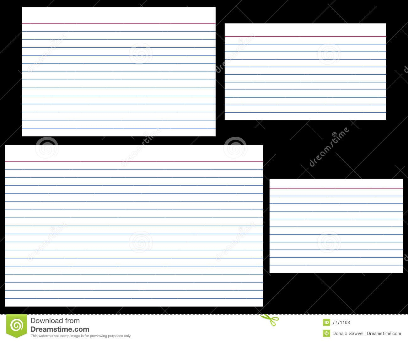 Index Cards Stock Vector Illustration Of Stationery Lined for 5 By 8 Index Card Template