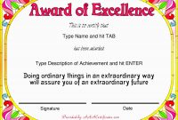 Inspirational Award Certificate Template Free  Best Of Template intended for Free Funny Award Certificate Templates For Word