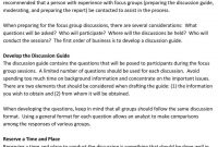 Introduction Qualitative Data Collection Methods  In Depth in Focus Group Discussion Report Template