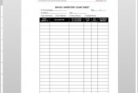 Inventory Count Worksheet Template intended for Business Process Inventory Template
