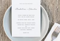 Invitation  Printable Wedding Menu Template   Weddbook inside Menu Template For Pages
