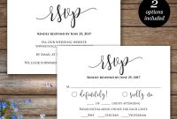 Invitations Endearing Rsvp Wedding Cards Inspirations — Claudiapink in Wedding Rsvp Menu Choice Template